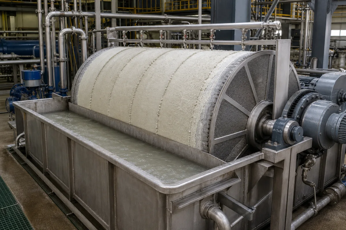 Filtertrommel in einer industriellen Fertigungsumgebung