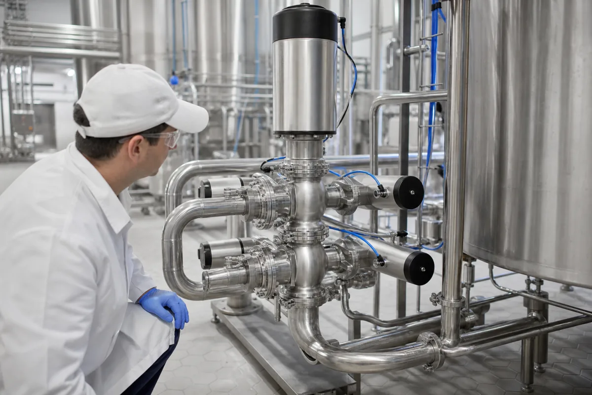 Umleitungsventil in einer industriellen Fertigungsumgebung