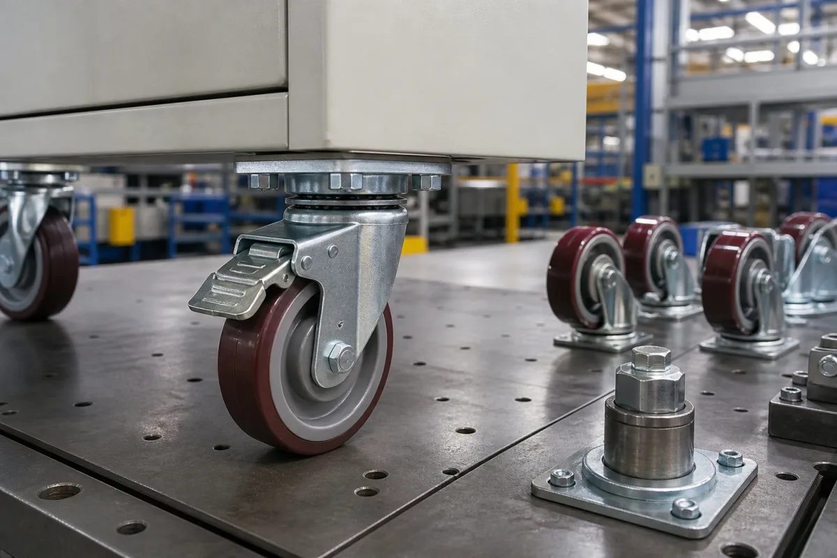 Möbelrolle in einer industriellen Fertigungsumgebung