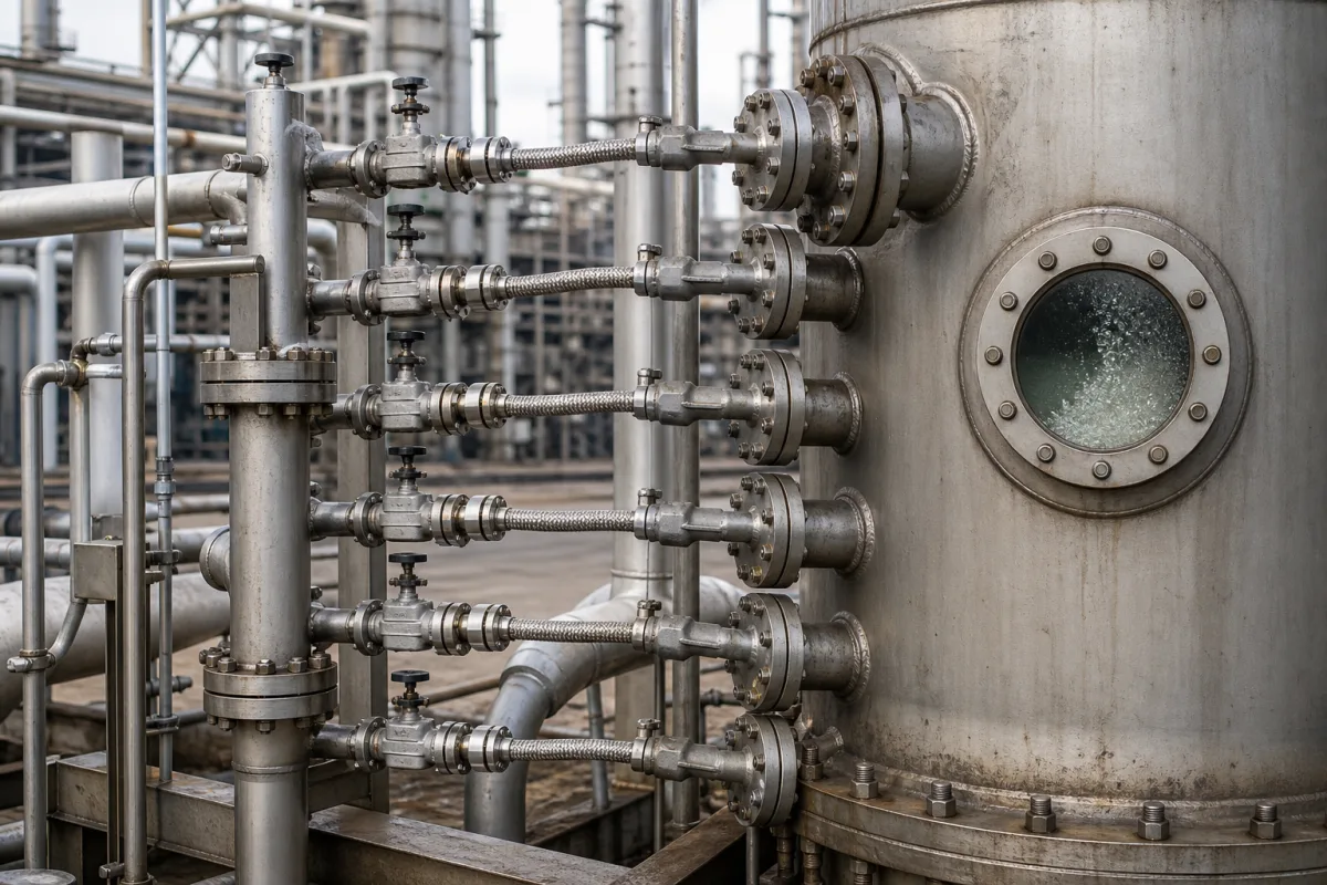 Gasinjektionssystem in einer industriellen Fertigungsumgebung