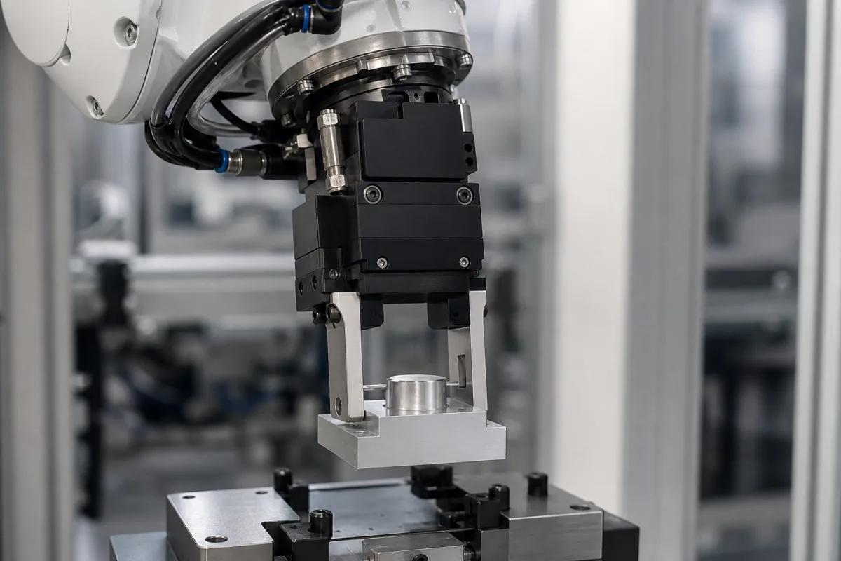 Greifer / Endeffektor in einer industriellen Fertigungsumgebung