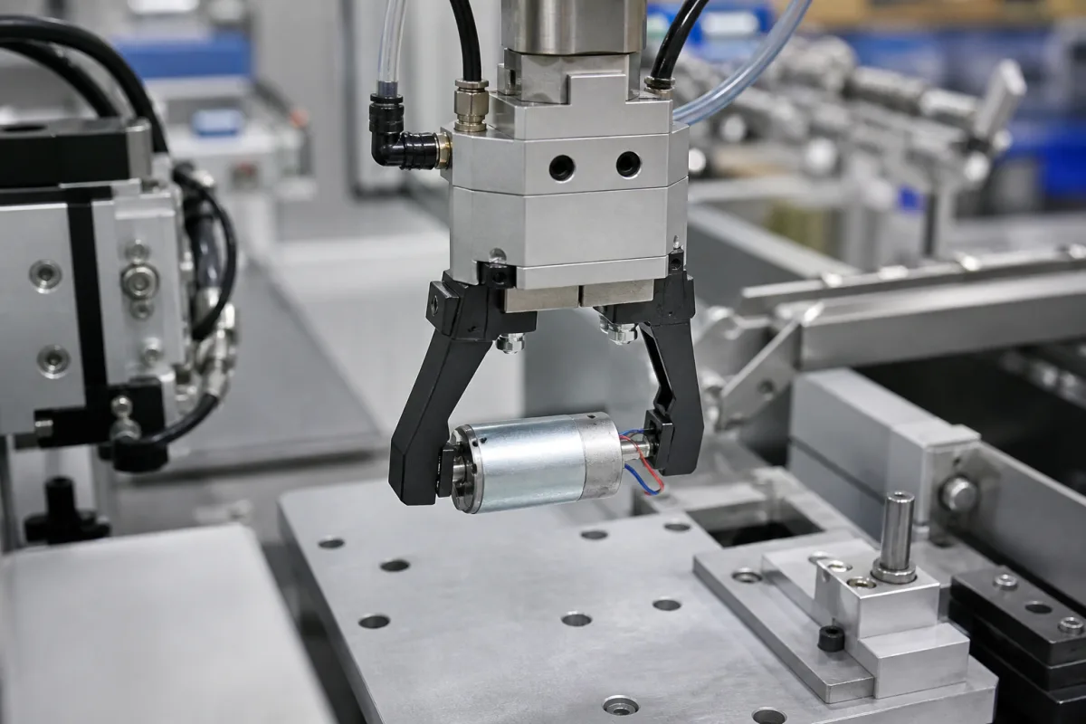 Greifmechanismus in einer industriellen Fertigungsumgebung