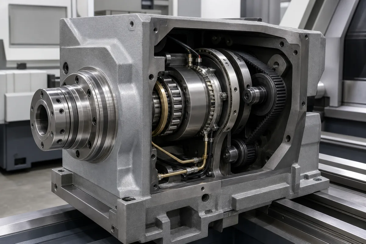 Spindelstock in einer industriellen Fertigungsumgebung