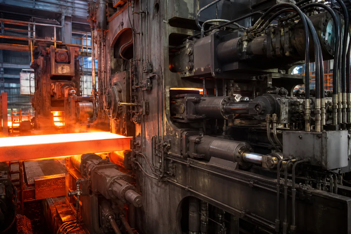 Schwerlast-Hydrauliksystem zur Walzspaltregelung für Walzwerke in einer industriellen Fertigungsumgebung