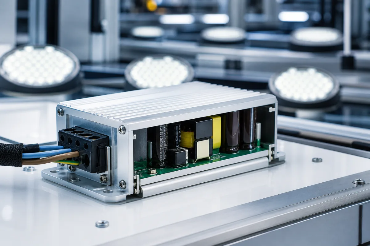 Hocheffizientes LED-Treibermodul in einer industriellen Fertigungsumgebung
