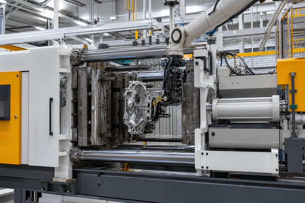 Hochdruck-Druckgussmaschine in einer industriellen Fertigungsumgebung