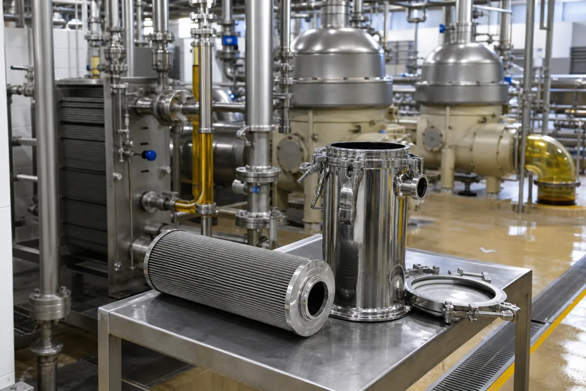 Hochdruck-Ölfilterpatrone in einer industriellen Fertigungsumgebung