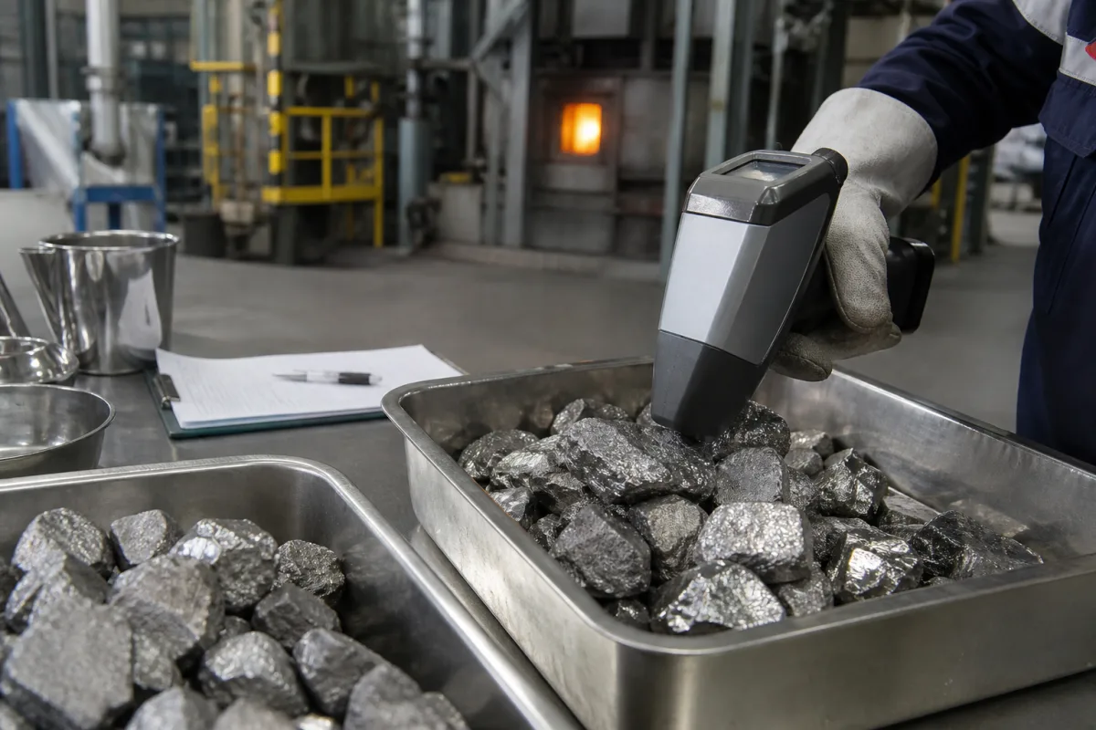Hochreine Ferrovanadium-Vorlegierung in einer industriellen Fertigungsumgebung
