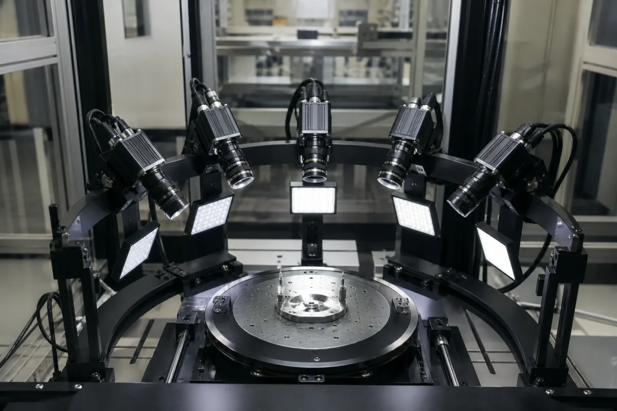 Hochauflösende Kamera-Array in einer industriellen Fertigungsumgebung