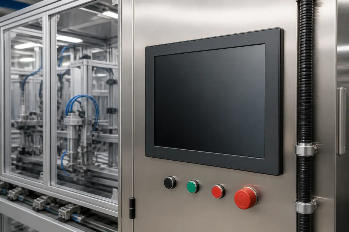 HMI-Display in einer industriellen Fertigungsumgebung