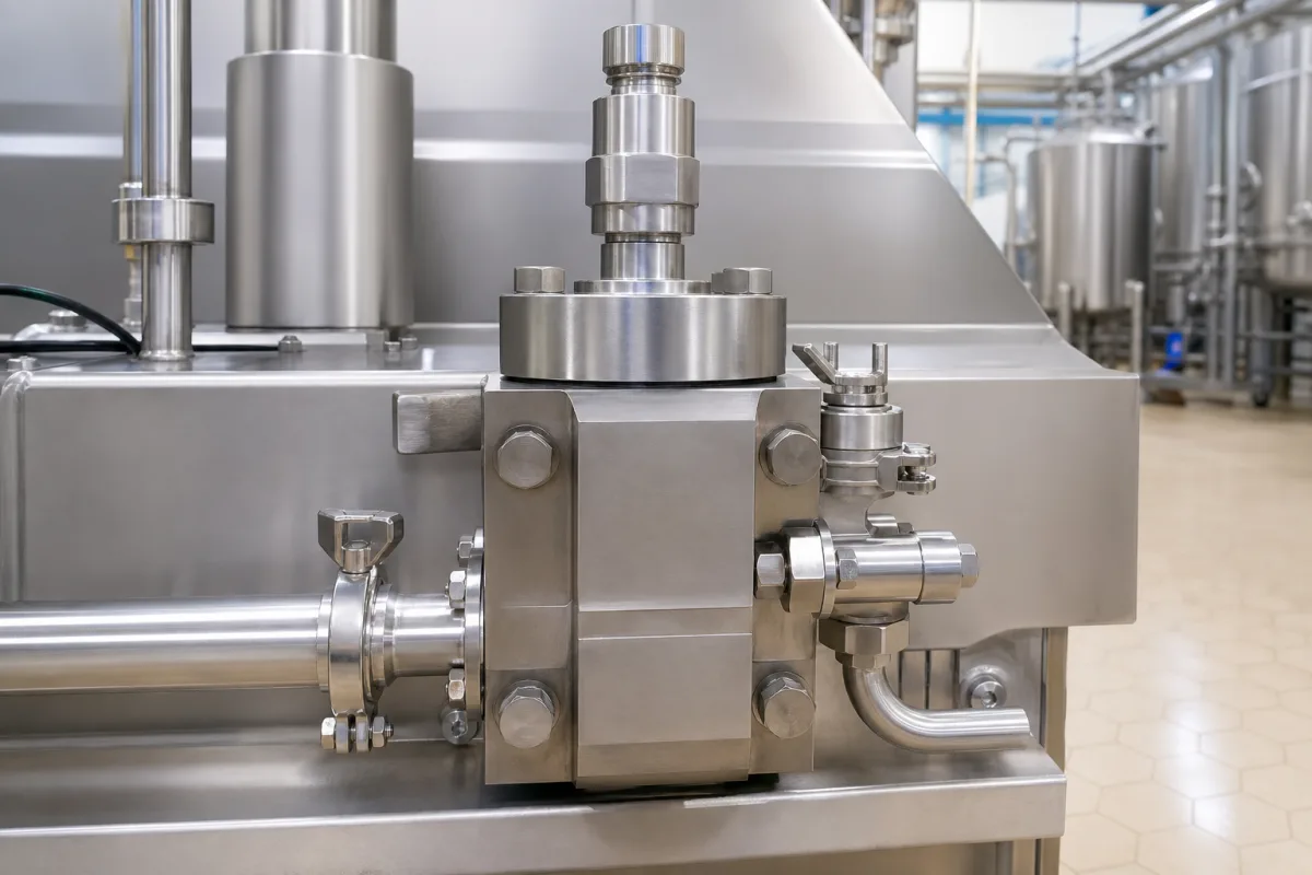 Homogenisierventil in einer industriellen Fertigungsumgebung