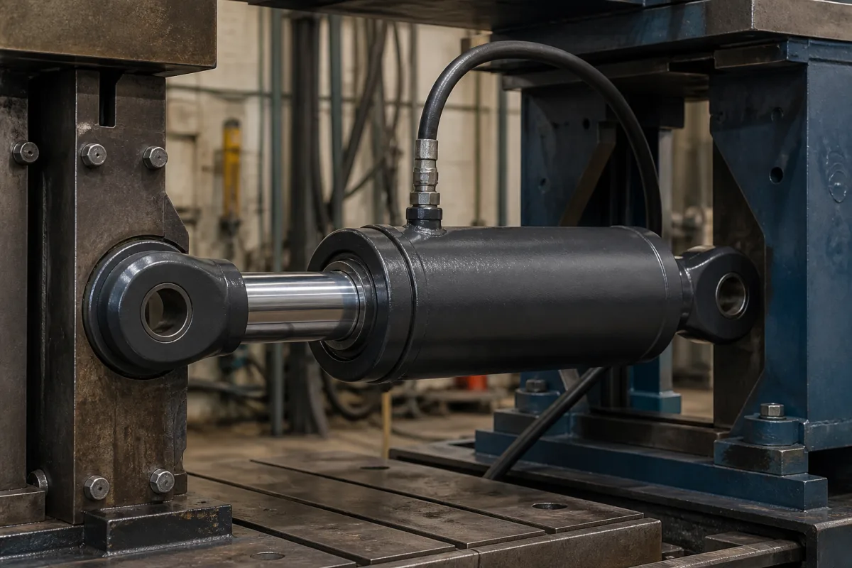 Hydraulikzylinder in einer industriellen Fertigungsumgebung