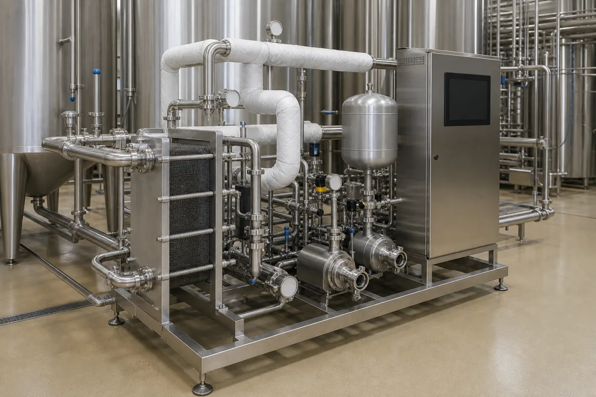 Inline-Temperaturregeleinheit in einer industriellen Fertigungsumgebung