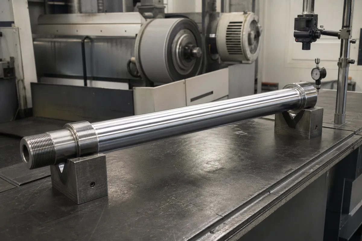 Industrial-Grade Hydraulic Cylinder Piston Rod in a manufacturing environment
