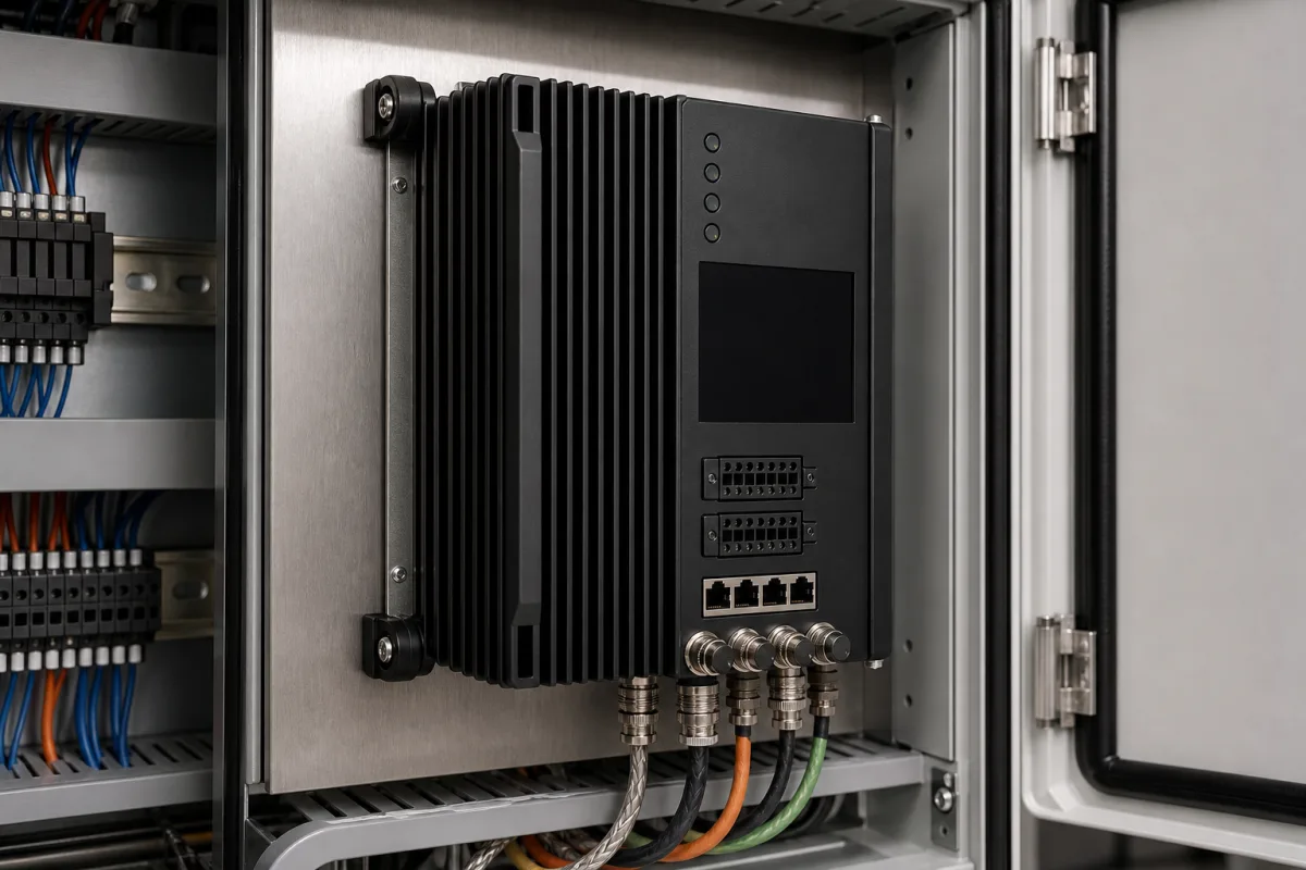 Industrie-PC/Controller in einer industriellen Fertigungsumgebung