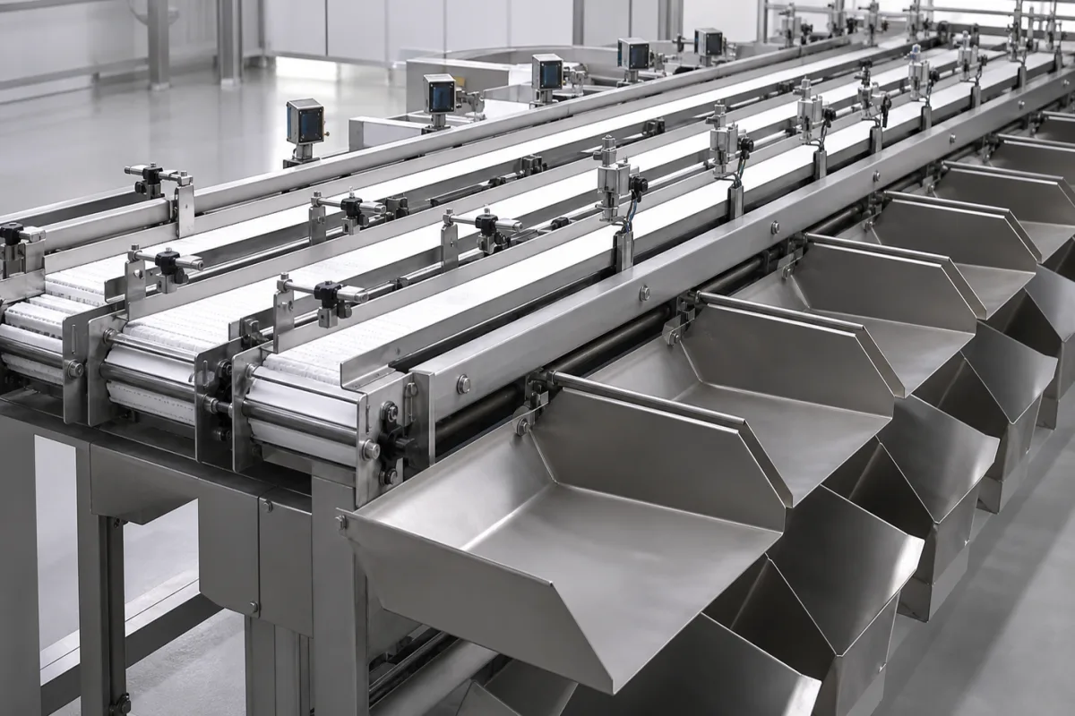 Zuführ- und Sortiermodul in einer industriellen Fertigungsumgebung