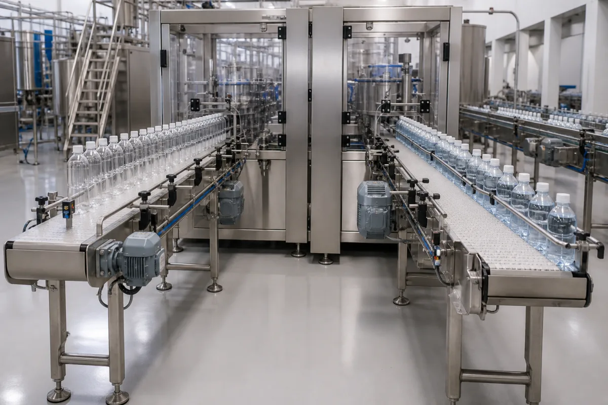 Zuführ-/Abführförderabschnitt in einer industriellen Fertigungsumgebung