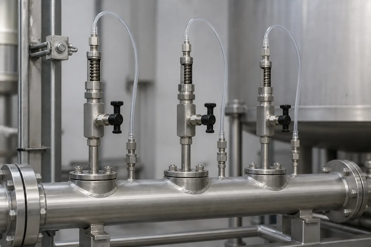 Injektionsdüsen in einer industriellen Fertigungsumgebung
