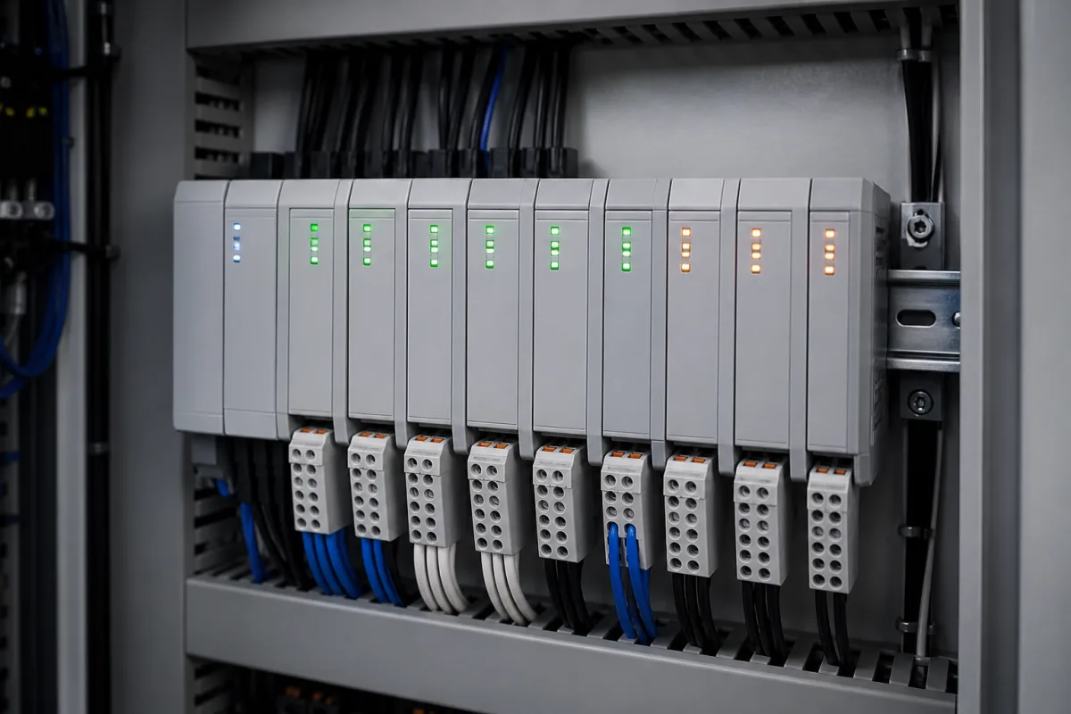 Eingabe-/Ausgabe-Module (I/O-Module) in einer industriellen Fertigungsumgebung