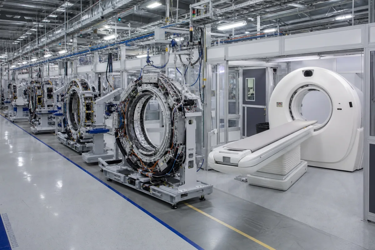 Integrated Medical Imaging System Production Line in a manufacturing environment