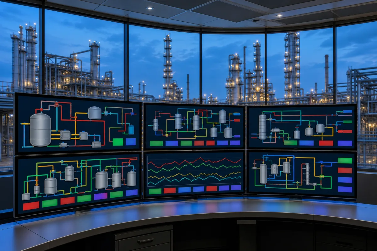Integriertes Prozessleitsystem (PCS) in einer industriellen Fertigungsumgebung