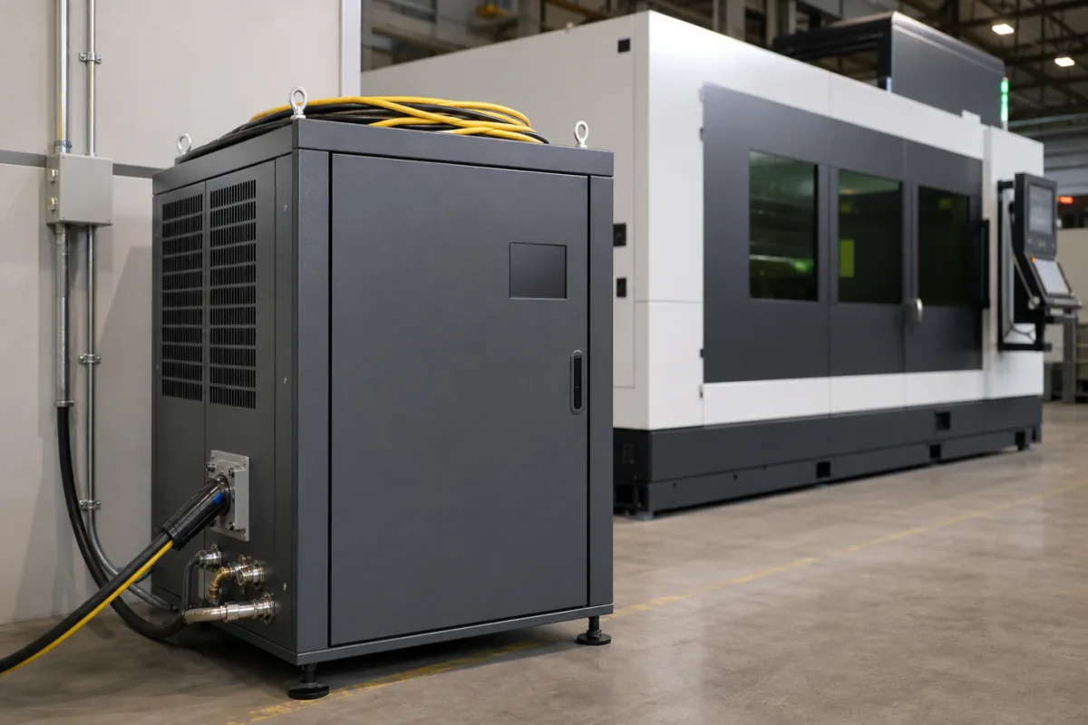 Laserquelle in einer industriellen Fertigungsumgebung
