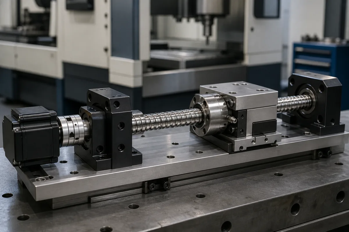 Spindel / Kugelgewindetrieb in einer industriellen Fertigungsumgebung