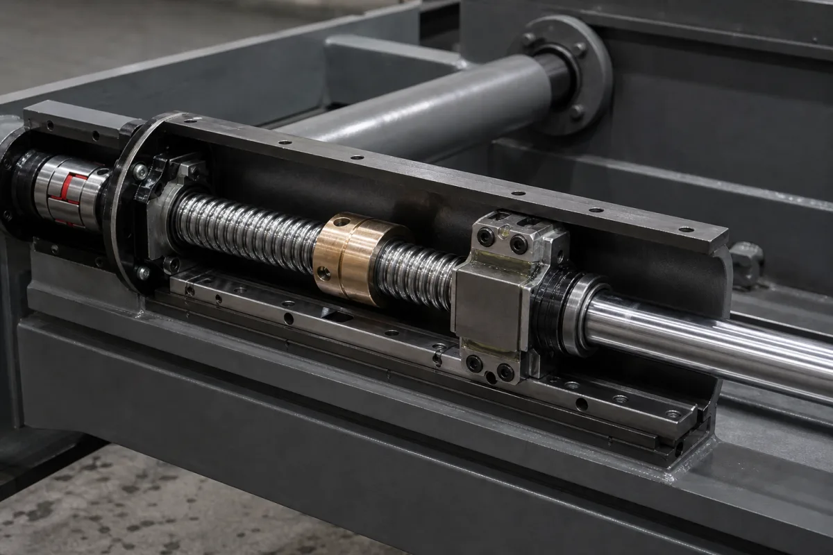 Leitspindel oder Kolbenstange in einer industriellen Fertigungsumgebung