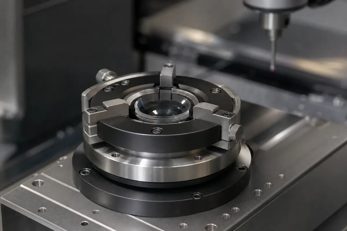 Lens Fixture/Chuck in a manufacturing environment