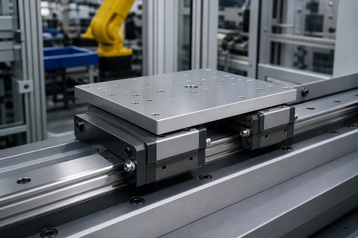 Linearführungsschiene in einer industriellen Fertigungsumgebung