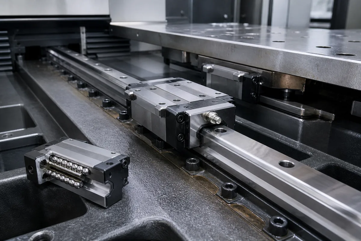 Linearführungsschiene in einer industriellen Fertigungsumgebung