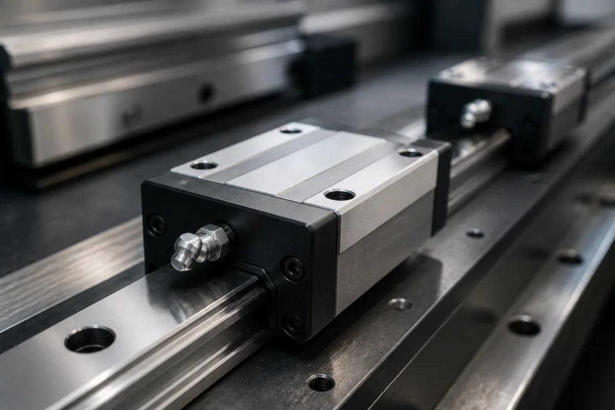 Linearführungswagen (Block) in einer industriellen Fertigungsumgebung