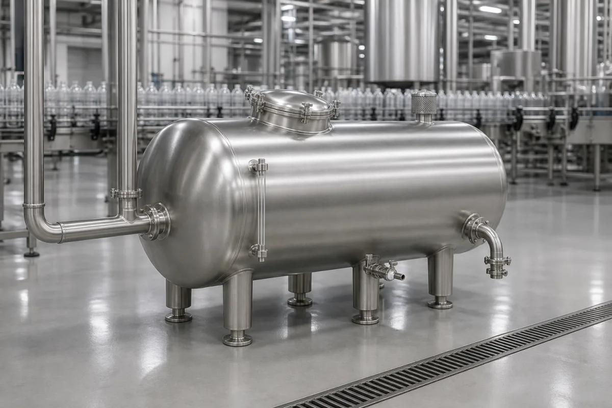Flüssigkeitsbehälter in einer industriellen Fertigungsumgebung