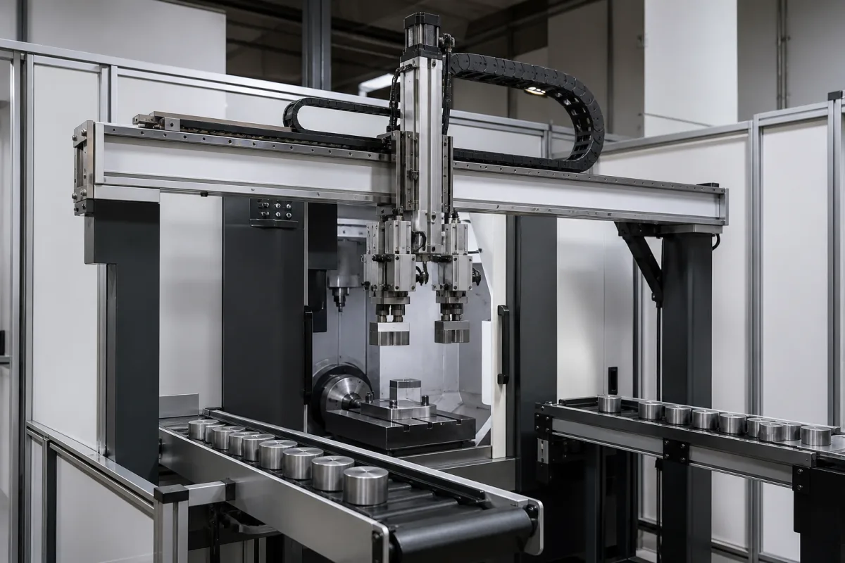 Lade-/Entlademechanismus in einer industriellen Fertigungsumgebung