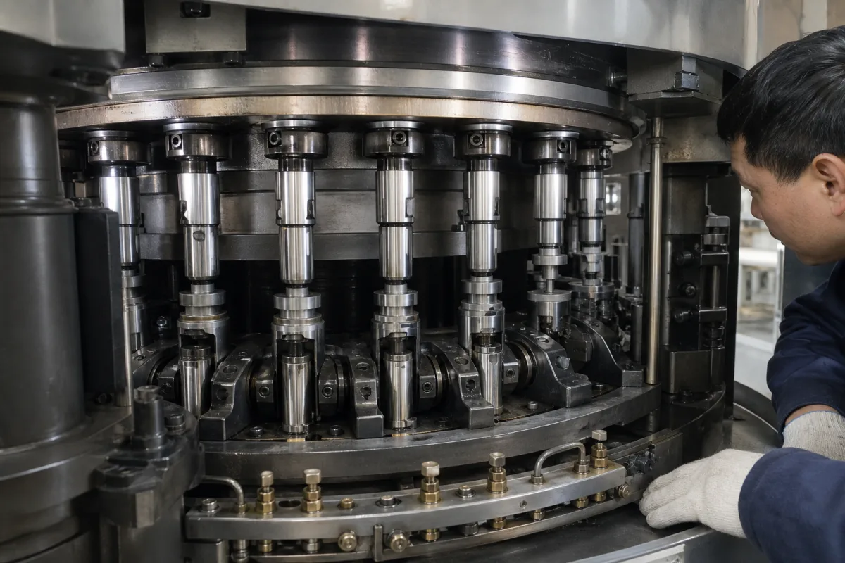 Unterstempel-Baugruppe in einer industriellen Fertigungsumgebung