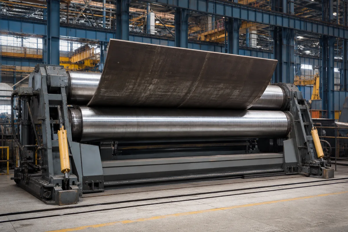 Hauptbiegerolle in einer industriellen Fertigungsumgebung