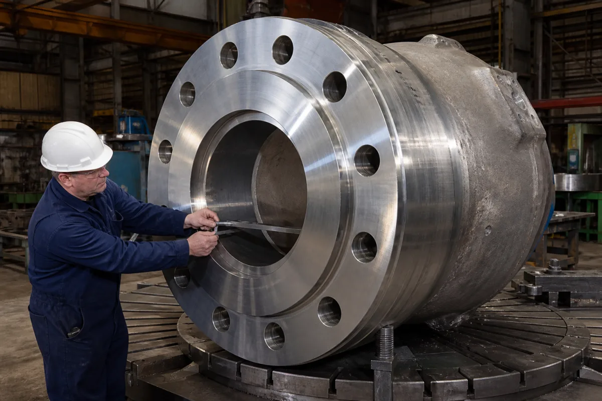 Hauptflanschkörper in einer industriellen Fertigungsumgebung