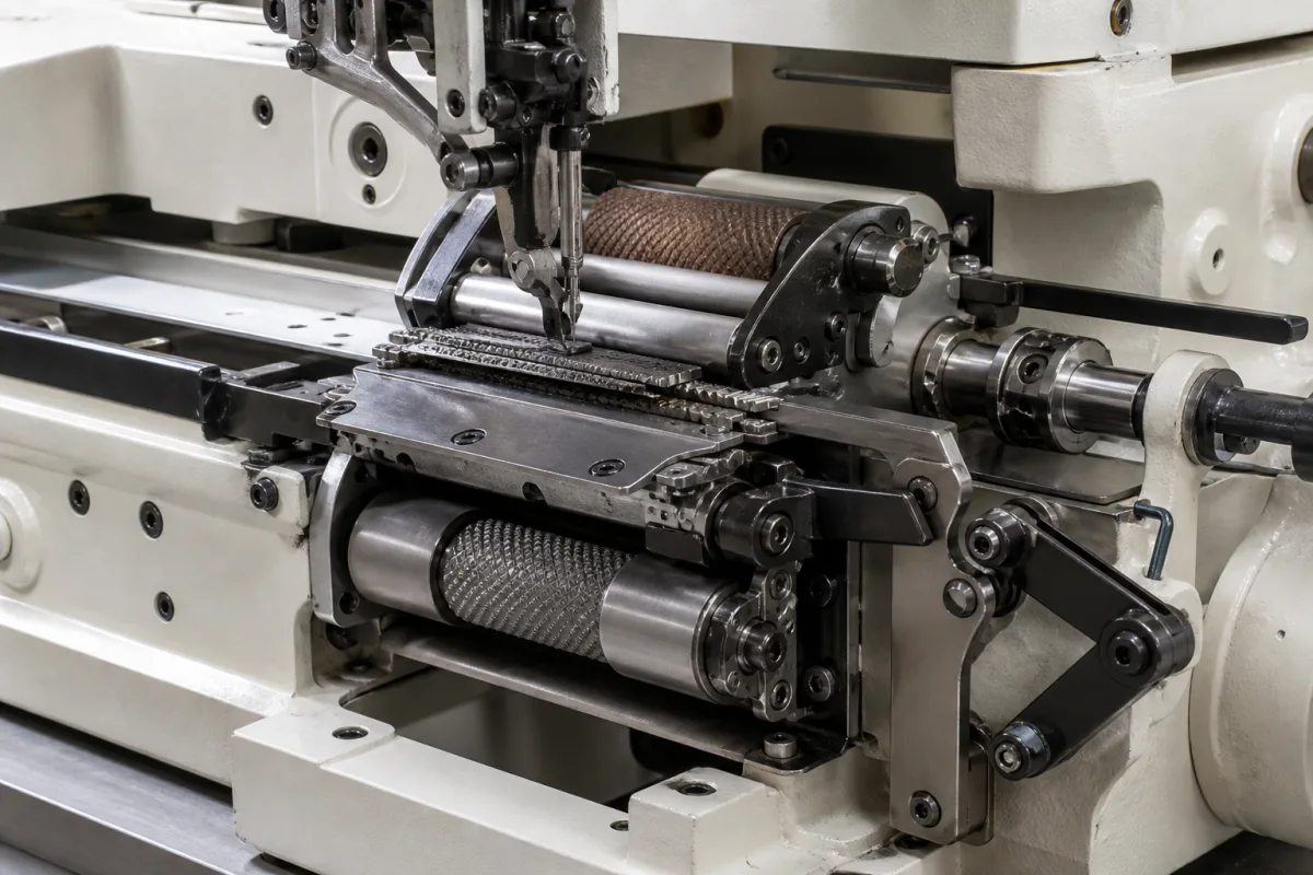 Materialvorschubmechanismus in einer industriellen Fertigungsumgebung