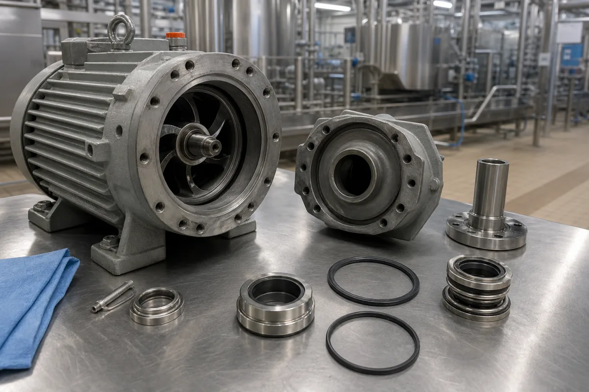 Dichtungsbaugruppe für Vakuumpumpen in der Fleischverarbeitung in einer industriellen Fertigungsumgebung