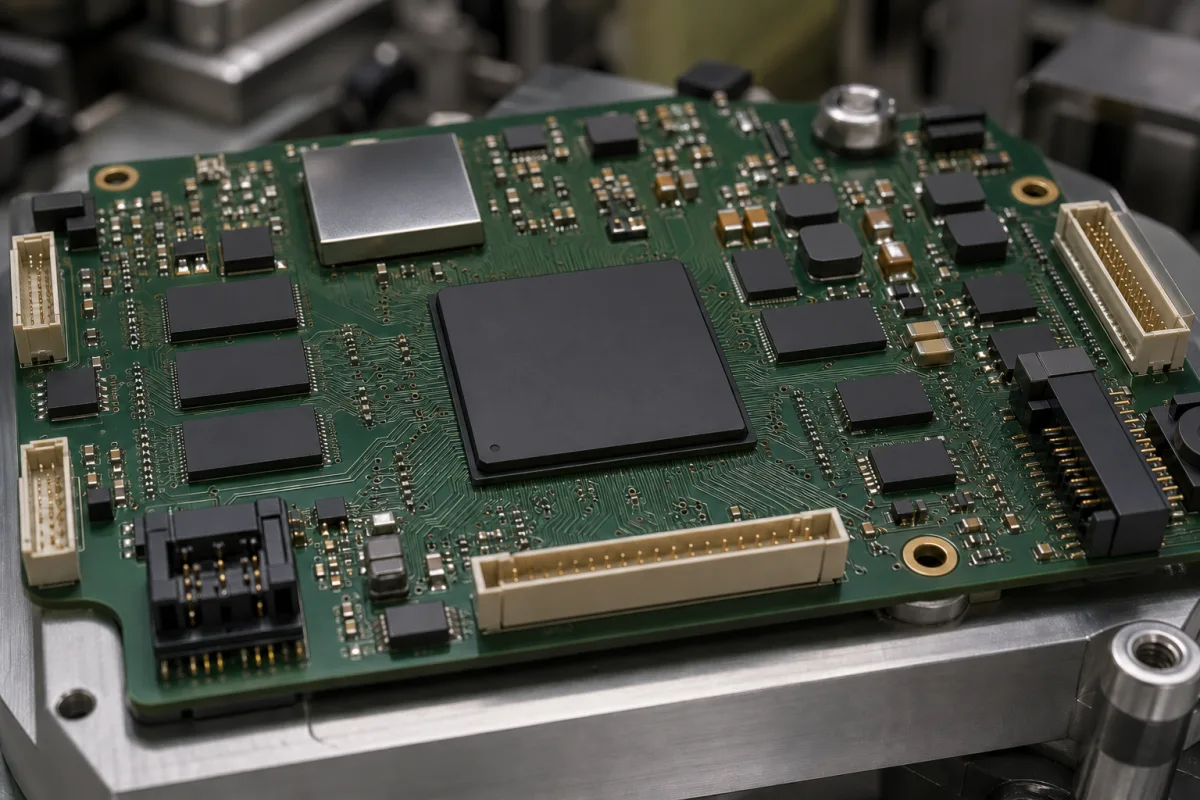 微处理器（CPU） 的工业制造场景图