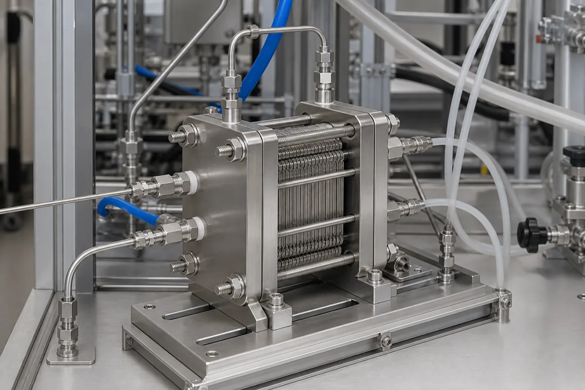 Mikroreaktor-Einheit in einer industriellen Fertigungsumgebung