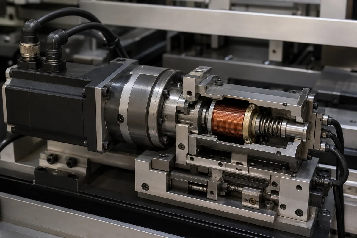 Motor/Magnetventil in einer industriellen Fertigungsumgebung