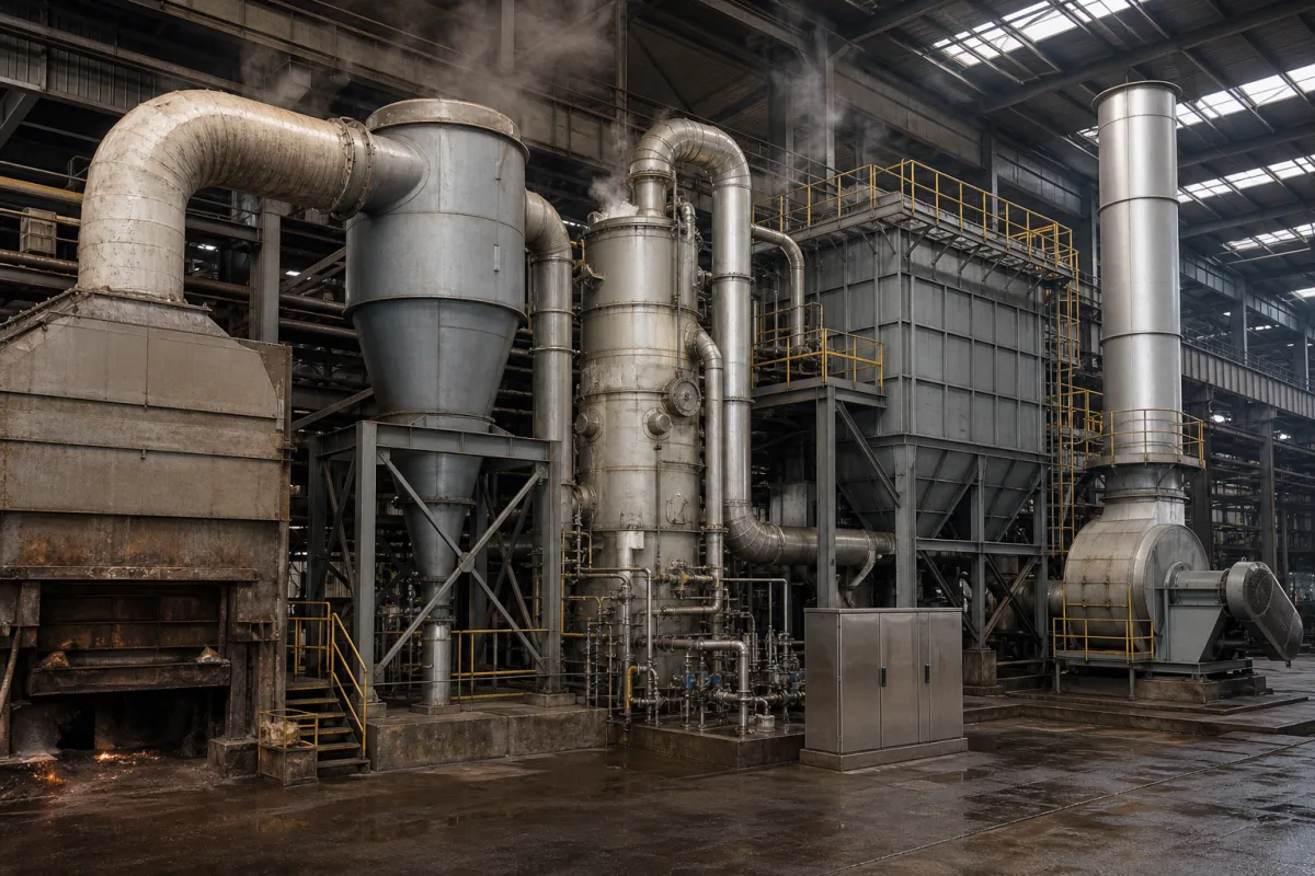 Abgasreinigungsanlage in einer industriellen Fertigungsumgebung