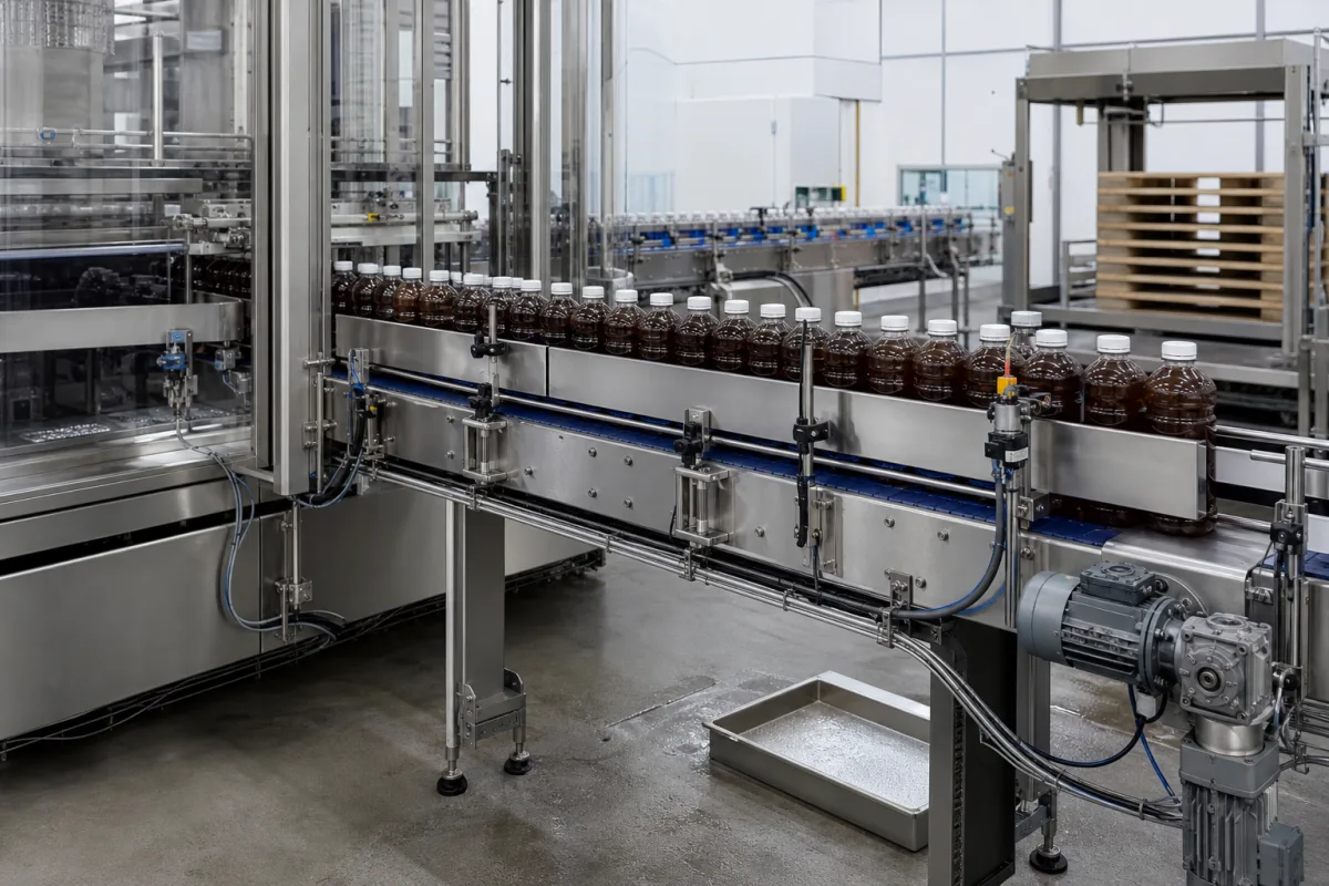 Auslaufband in einer industriellen Fertigungsumgebung