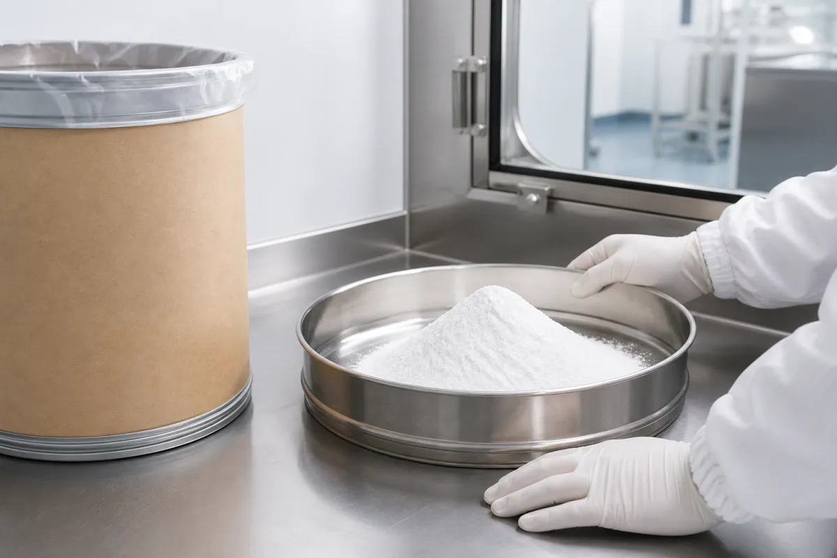 Mikrokristalline Cellulose in pharmazeutischer Qualität in einer industriellen Fertigungsumgebung