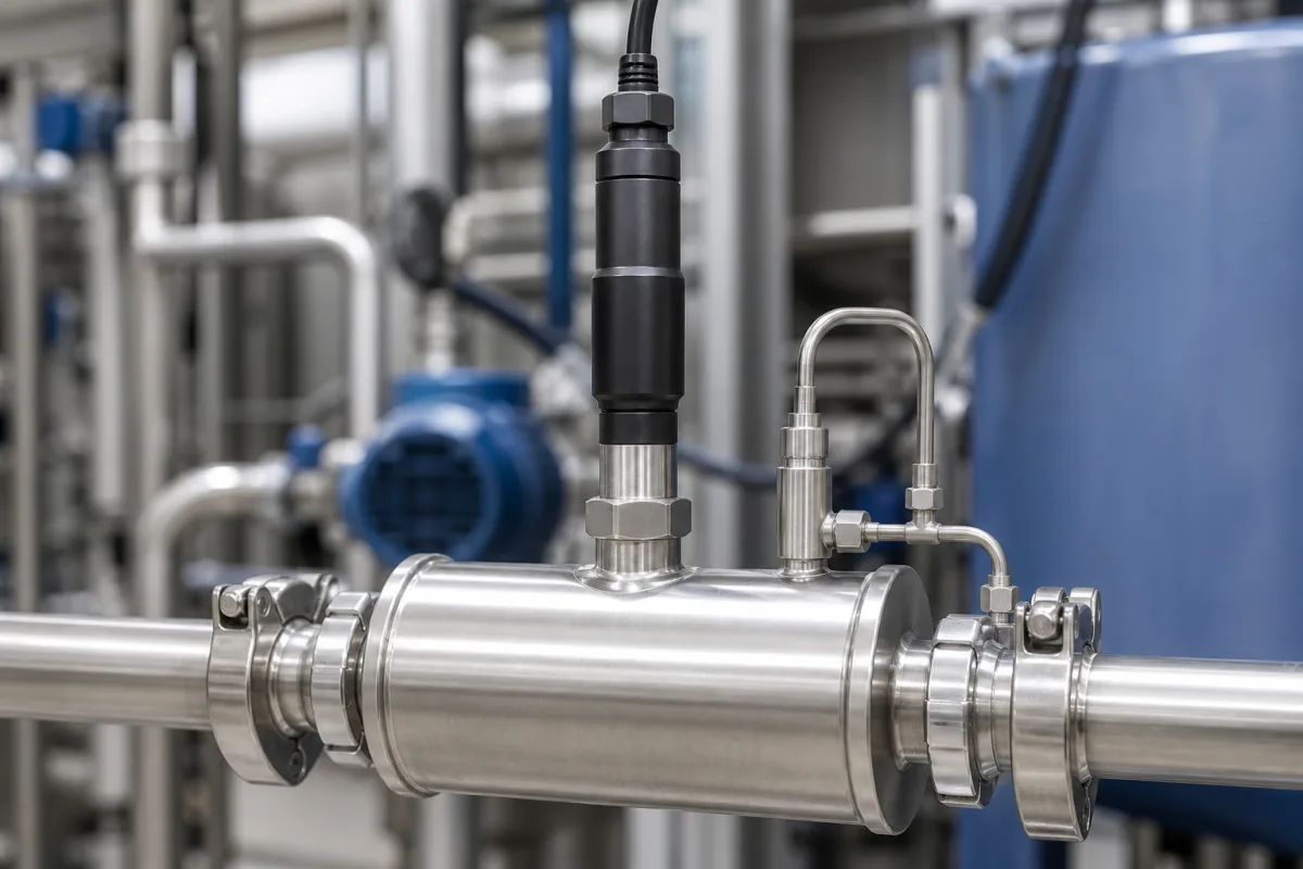 pH-/Leitfähigkeitssensor in einer industriellen Fertigungsumgebung