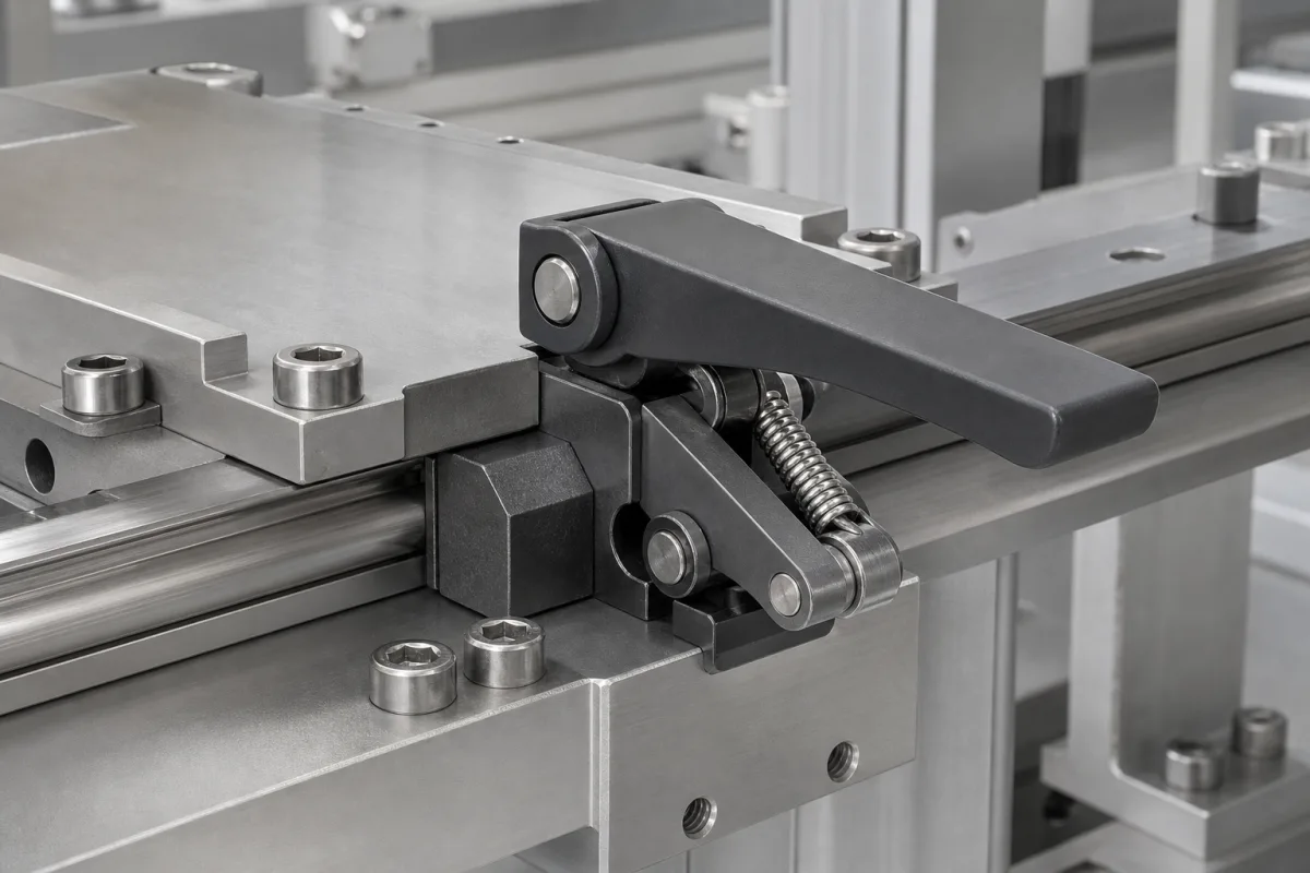 Positionsverriegelungsmechanismus in einer industriellen Fertigungsumgebung