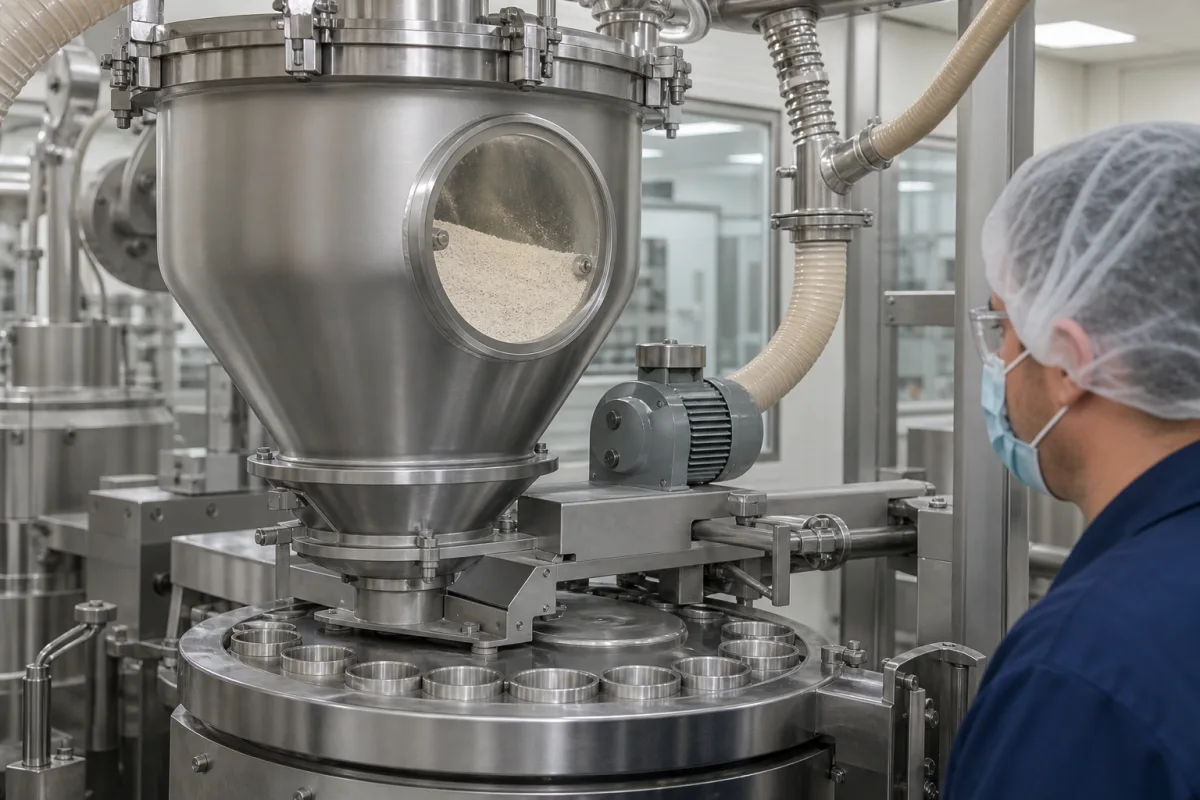 Pulverzuführsystem in einer industriellen Fertigungsumgebung