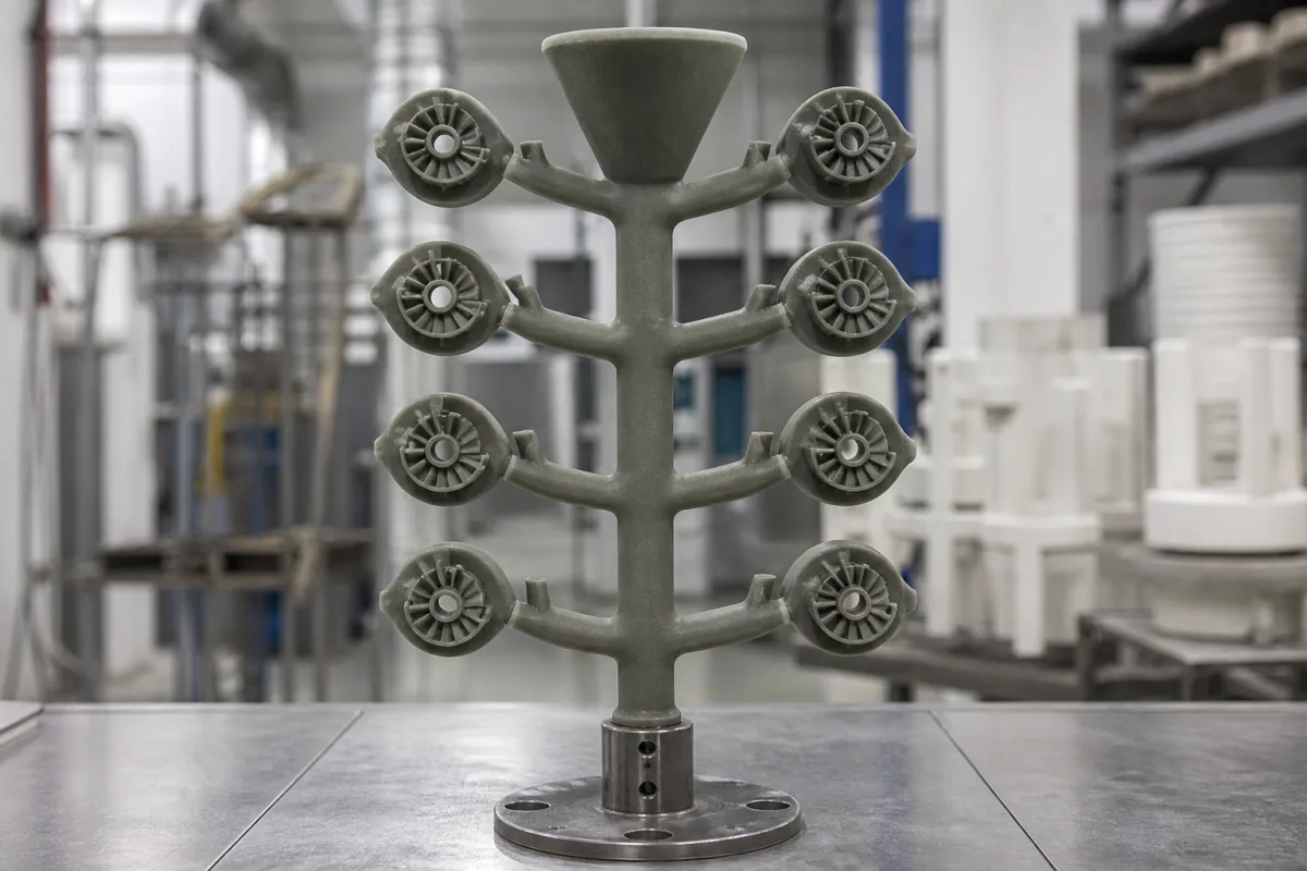 Präzisionsgießerei-Laufersystem in einer industriellen Fertigungsumgebung