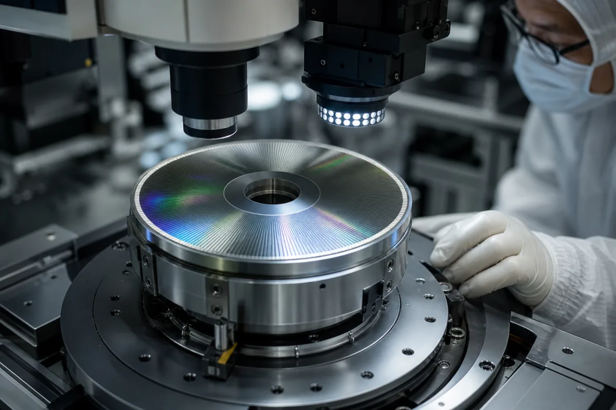 Präzisions-Glasmaßstab für optische Encoder in einer industriellen Fertigungsumgebung
